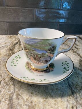 Vintage Royal Tara Fine Bone China Teacup & Saucer Set "Gap of Dunloe" 1960/70s
